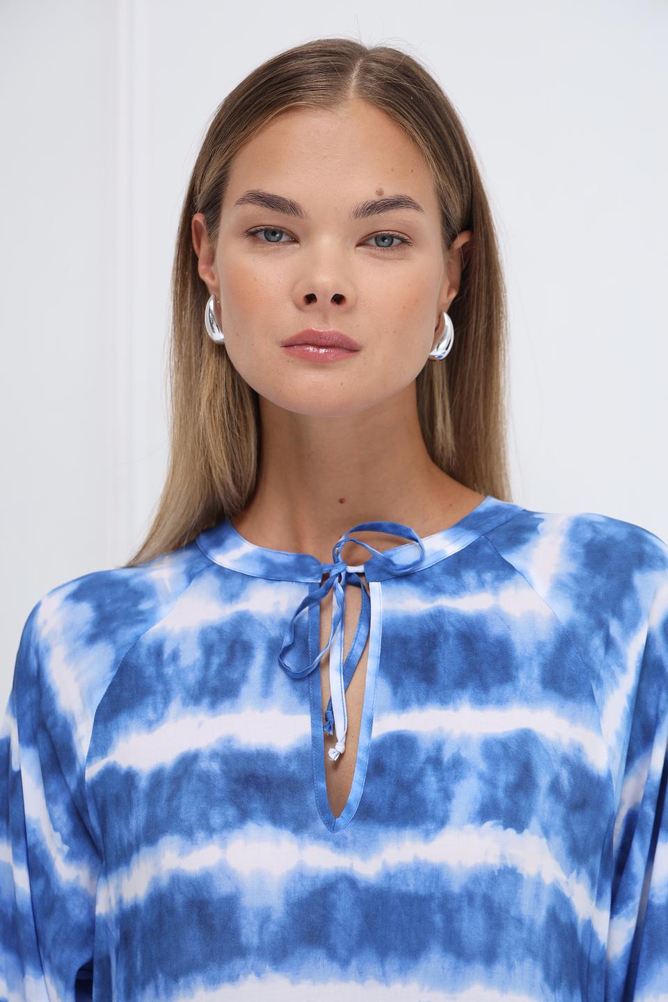 Платье Monari tie-dye синее