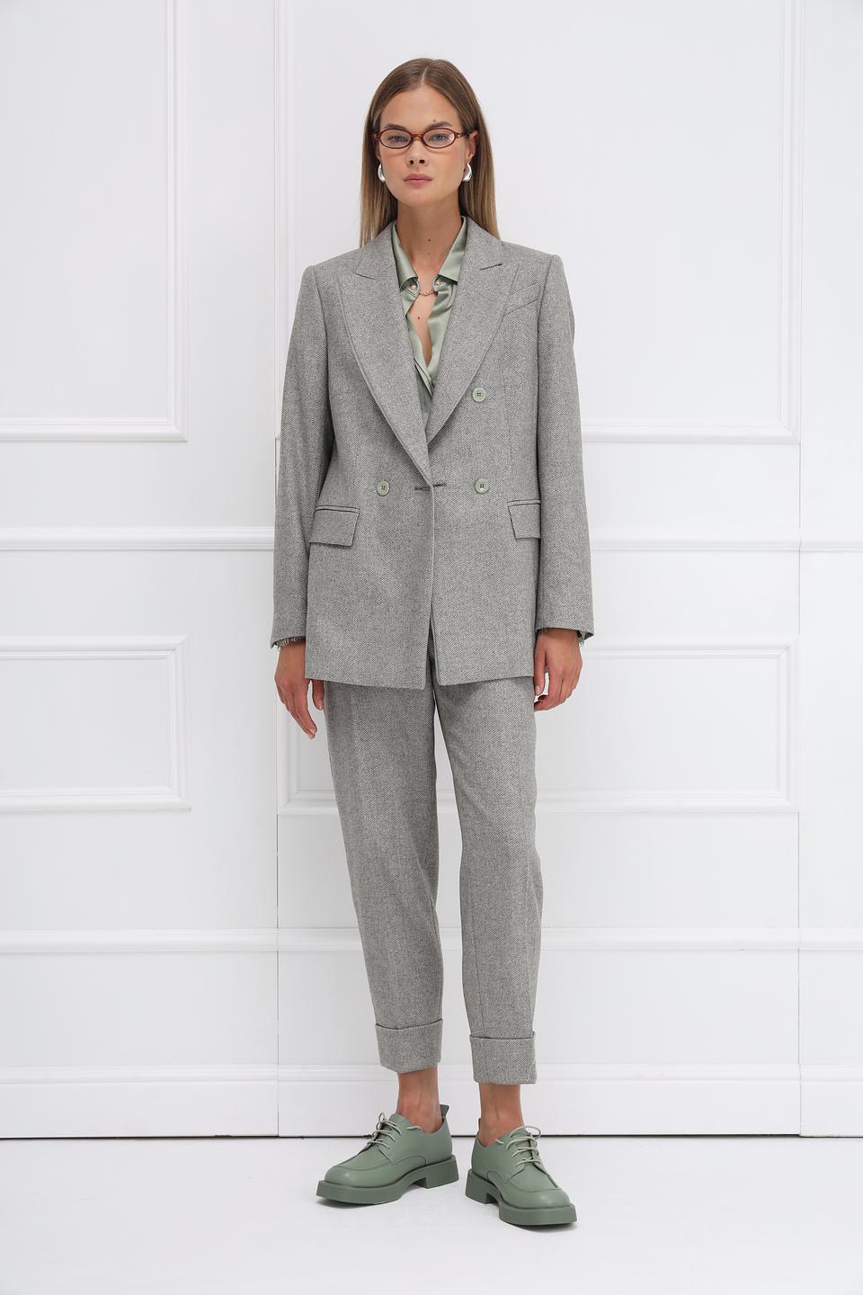 Жакет Marc Cain в клетку серый