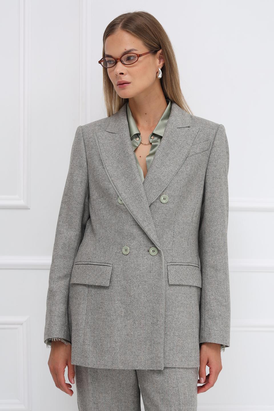 Жакет Marc Cain в клетку серый
