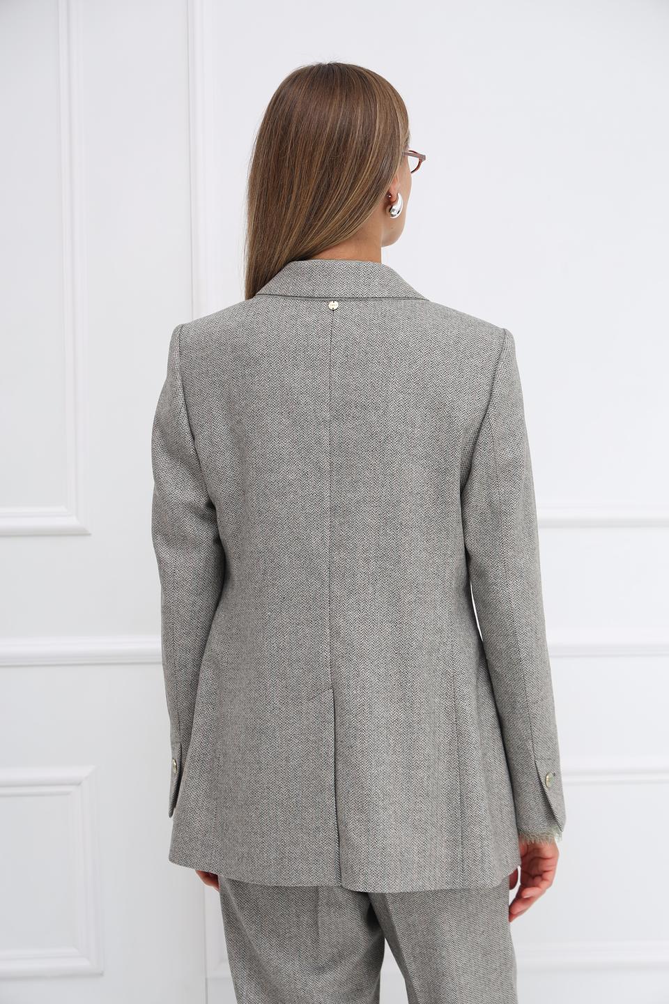 Жакет Marc Cain в клетку серый