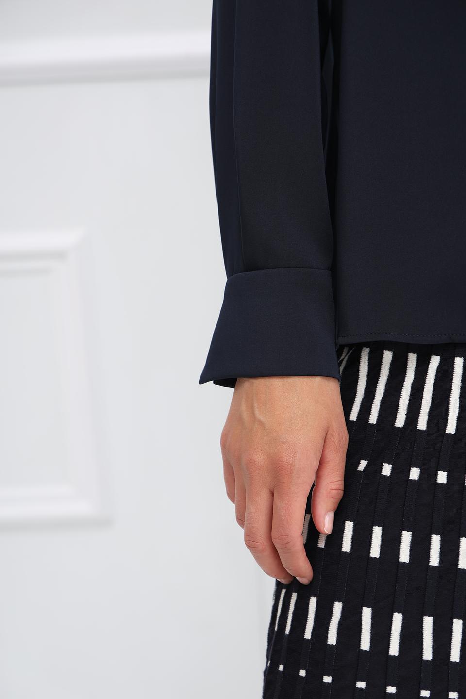 Рубашка Marc Cain длинный рукав темно-синяя