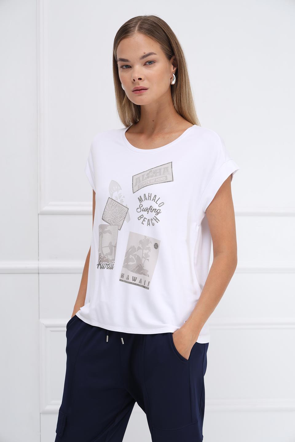 Футболка Monari с принтом Hawaii белый