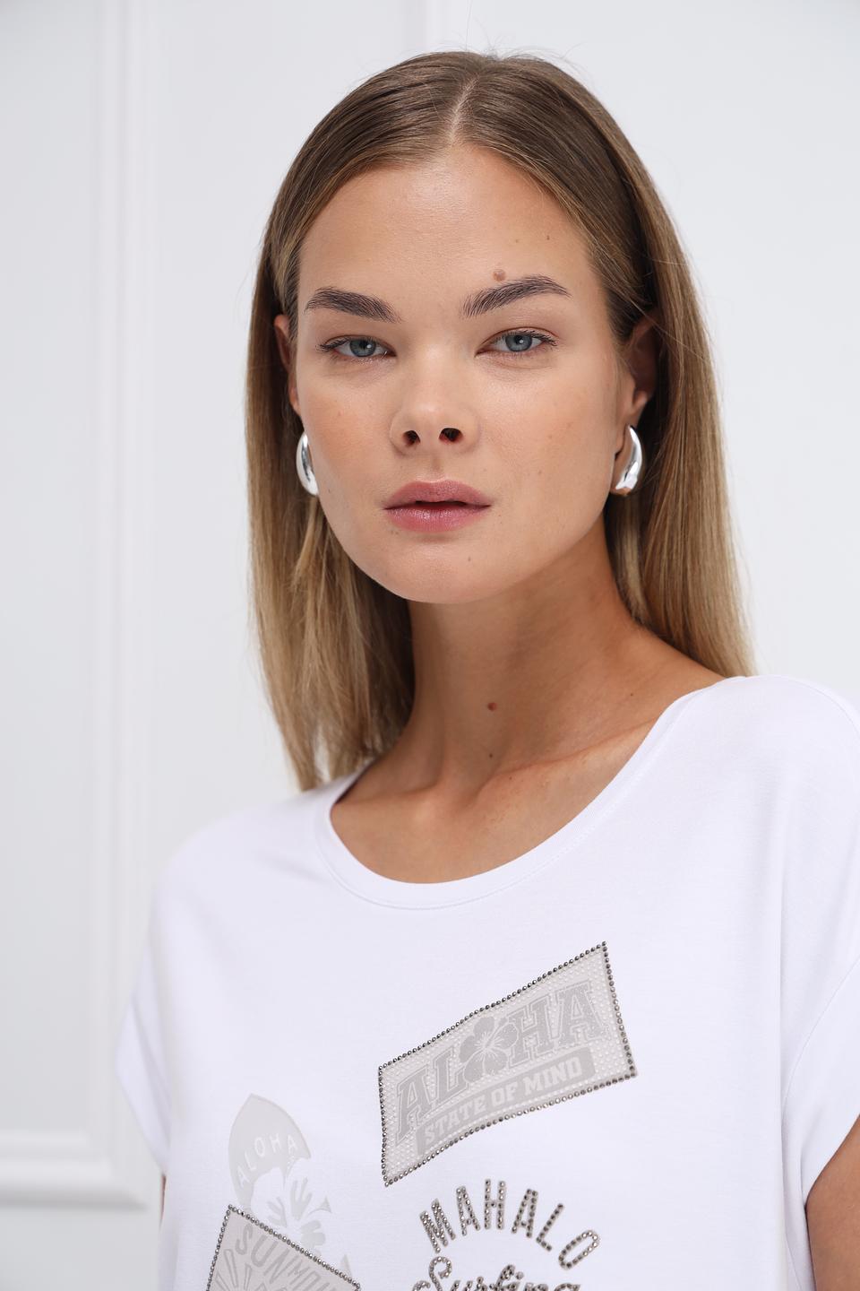 Футболка Monari с принтом Hawaii белый