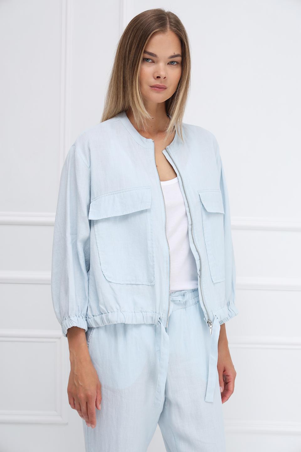 Жакет Monari из льна голубой
