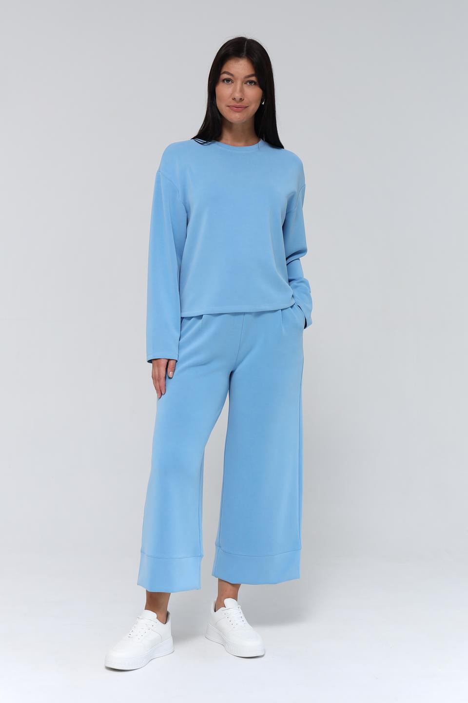 Брюки кюлоты Rich and Royal голубые