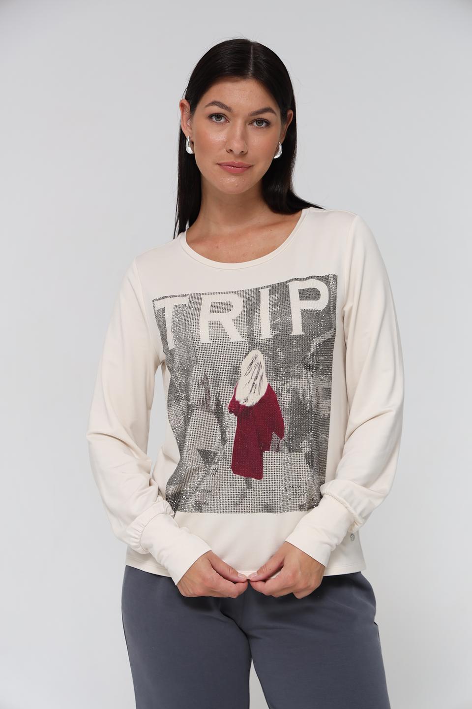 Лонгслив Monari с принтом TRIP