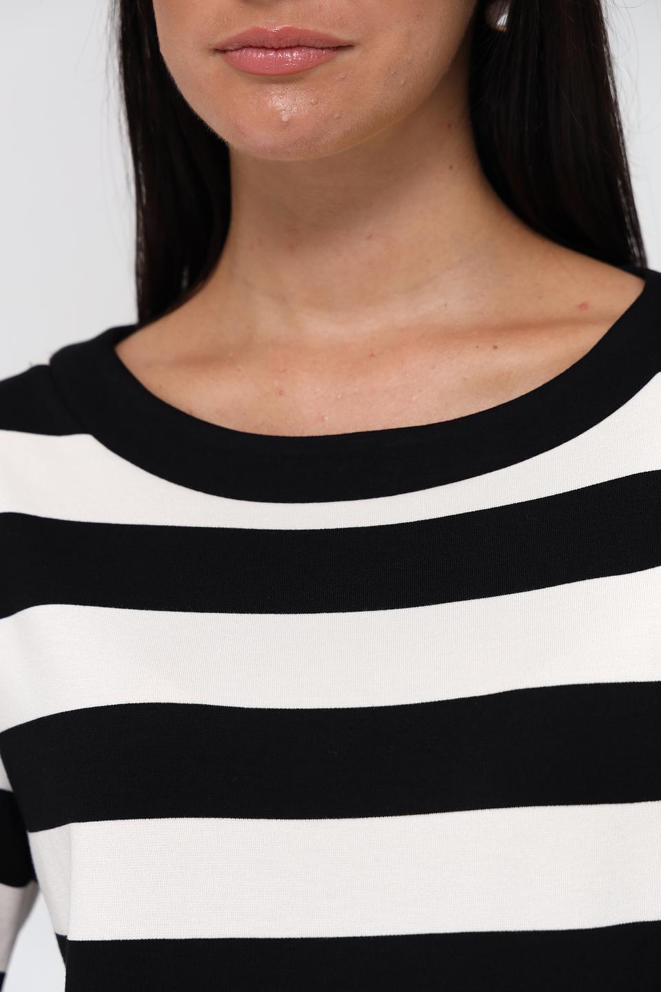 Футболка Monari в полоску чёрно-белая