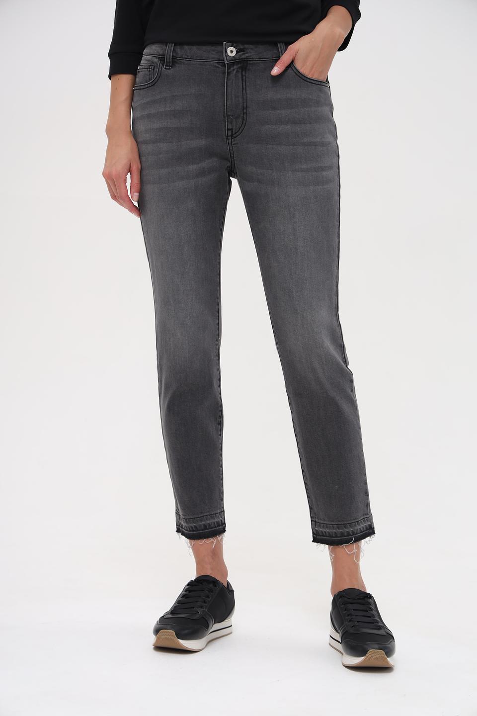 Джинсы Pezzo серые с потертостями