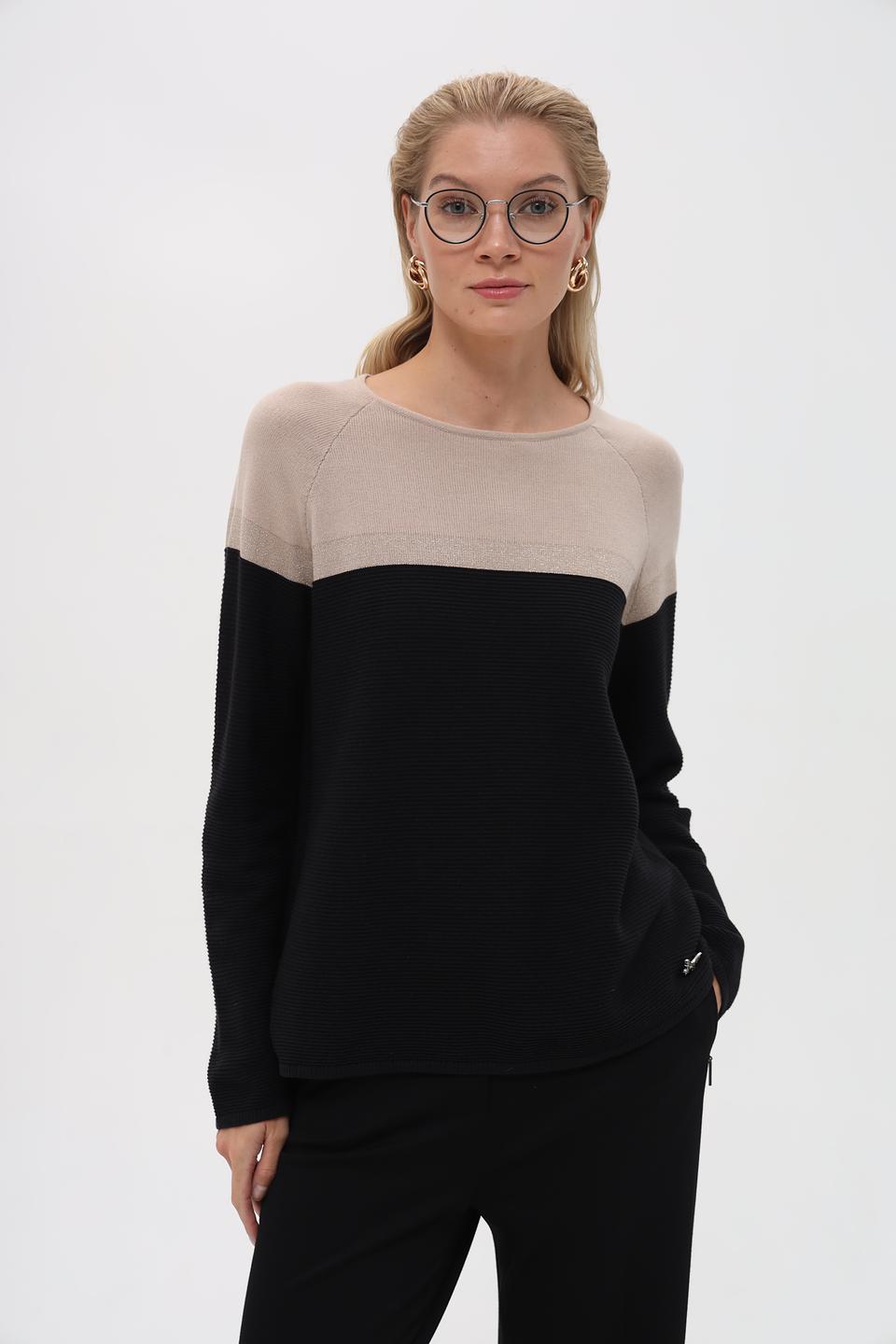 Пуловер Pezzo комбинированный чёрный