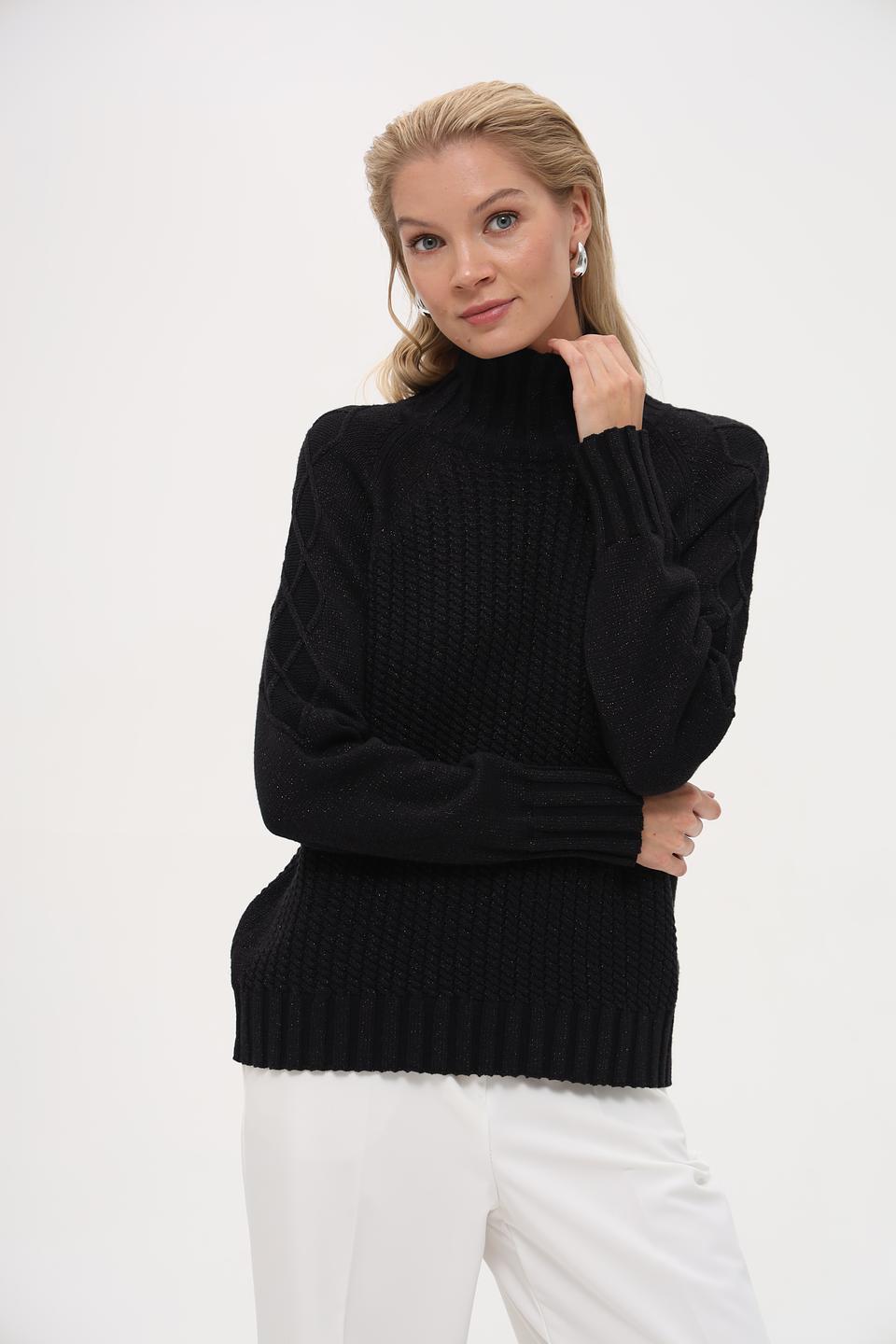 Водолазка Pezzo чёрная с косами