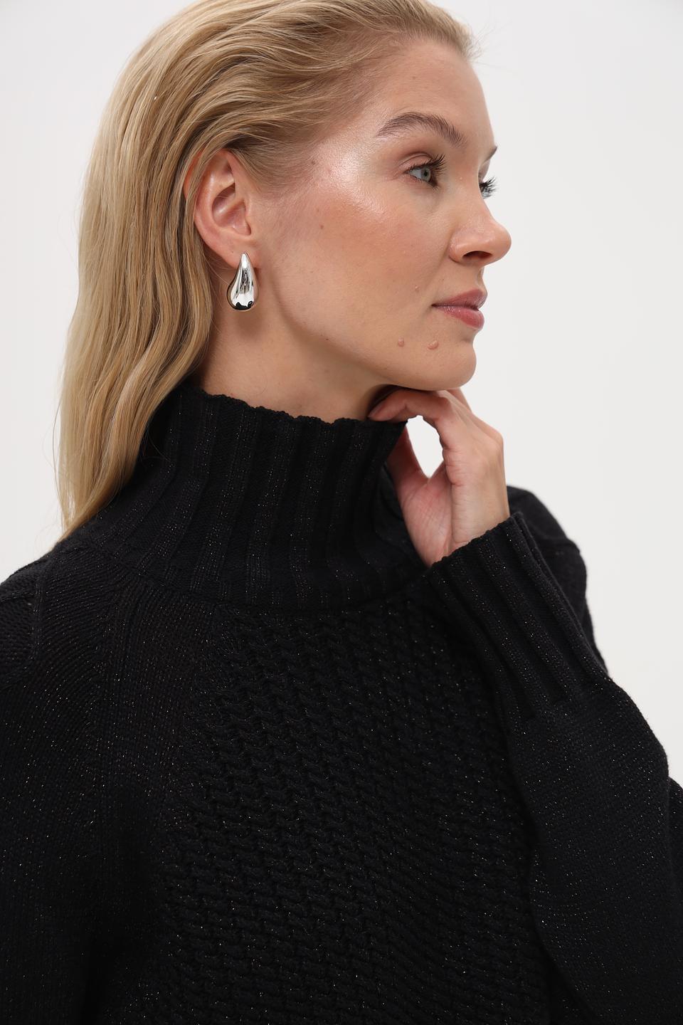 Водолазка Pezzo чёрная с косами