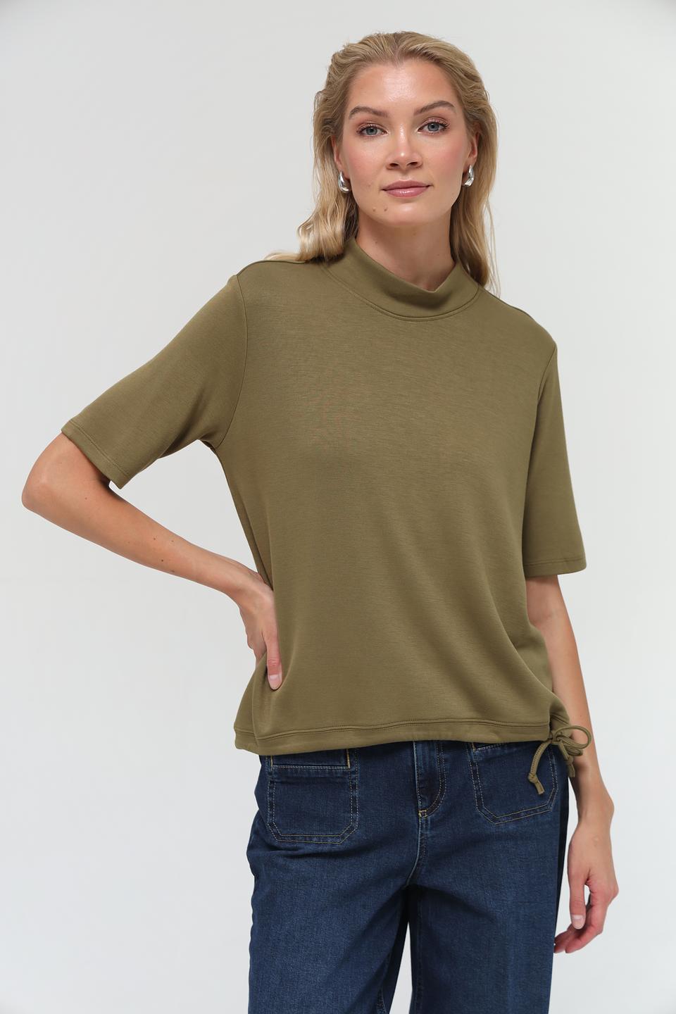 Пуловер Pezzo хаки с завязками