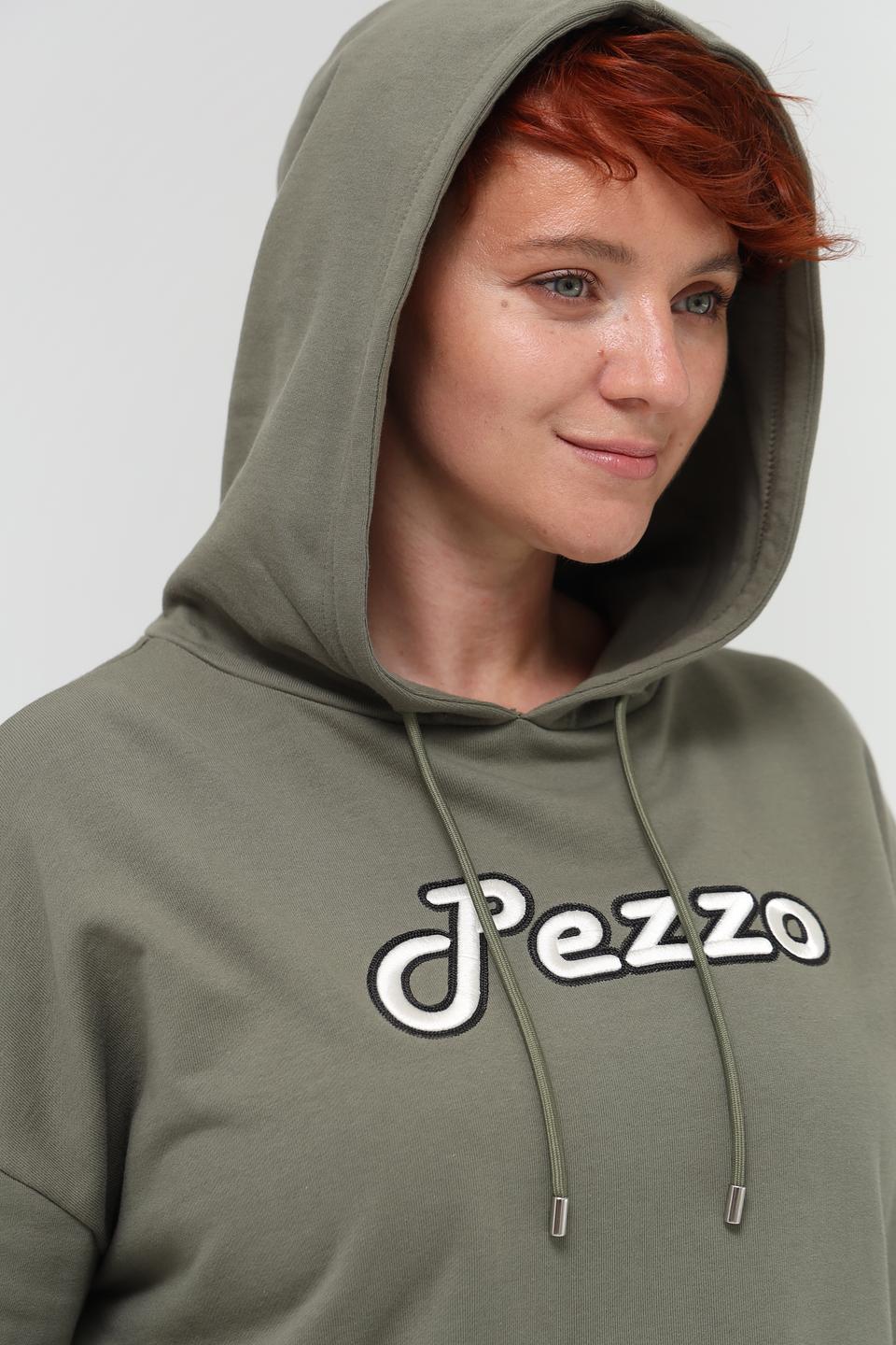 Толстовка Pezzo хаки с логотипом