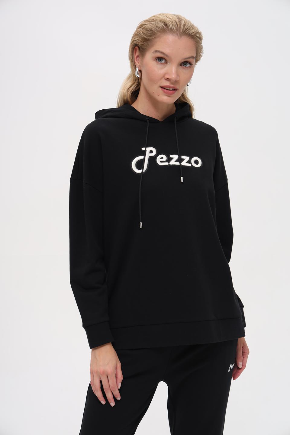 Толстовка Pezzo с логотипом чёрная