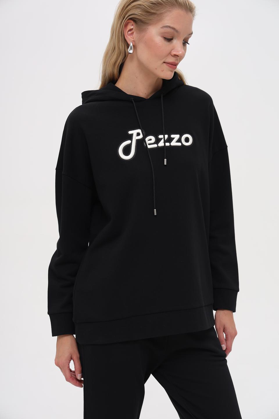 Толстовка Pezzo с логотипом чёрная
