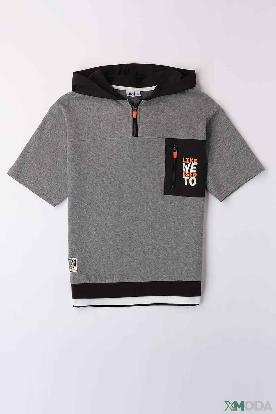 Джемпер Ido с капюшоном серый