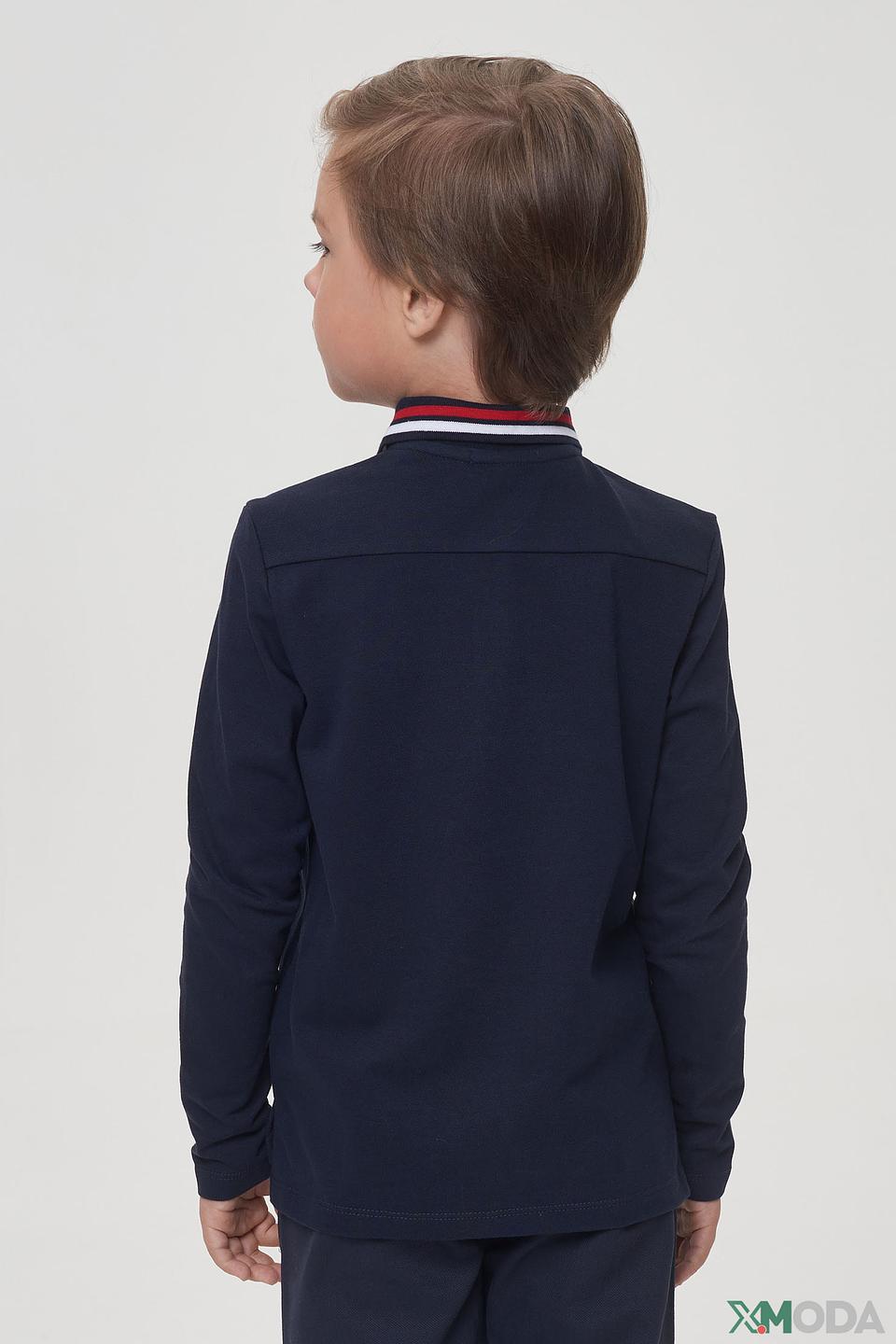 Рубашка-поло Choupette синяя с длинным рукавом