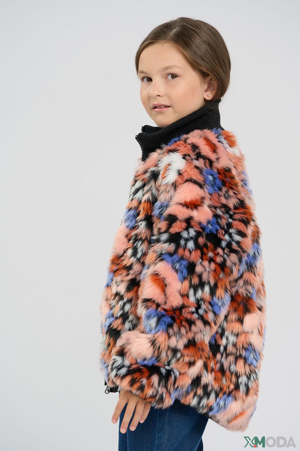 Куртка Choupette дев. меховая разноцветная