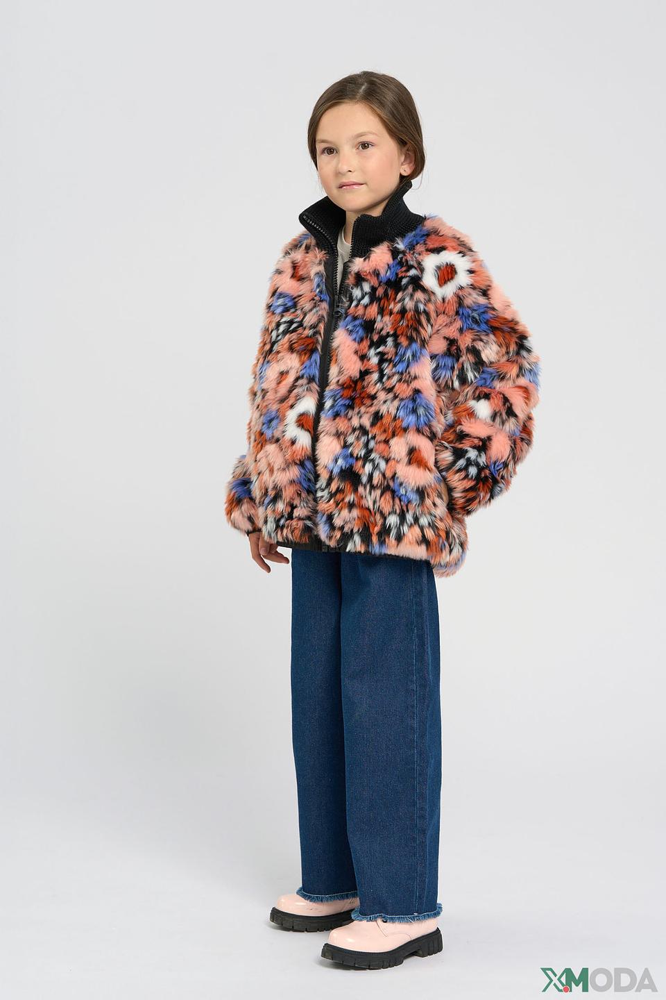 Куртка Choupette дев. меховая разноцветная