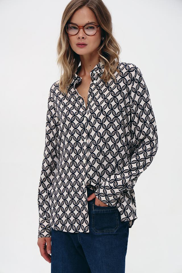 Блуза Seidensticker с принтом "Цепи"