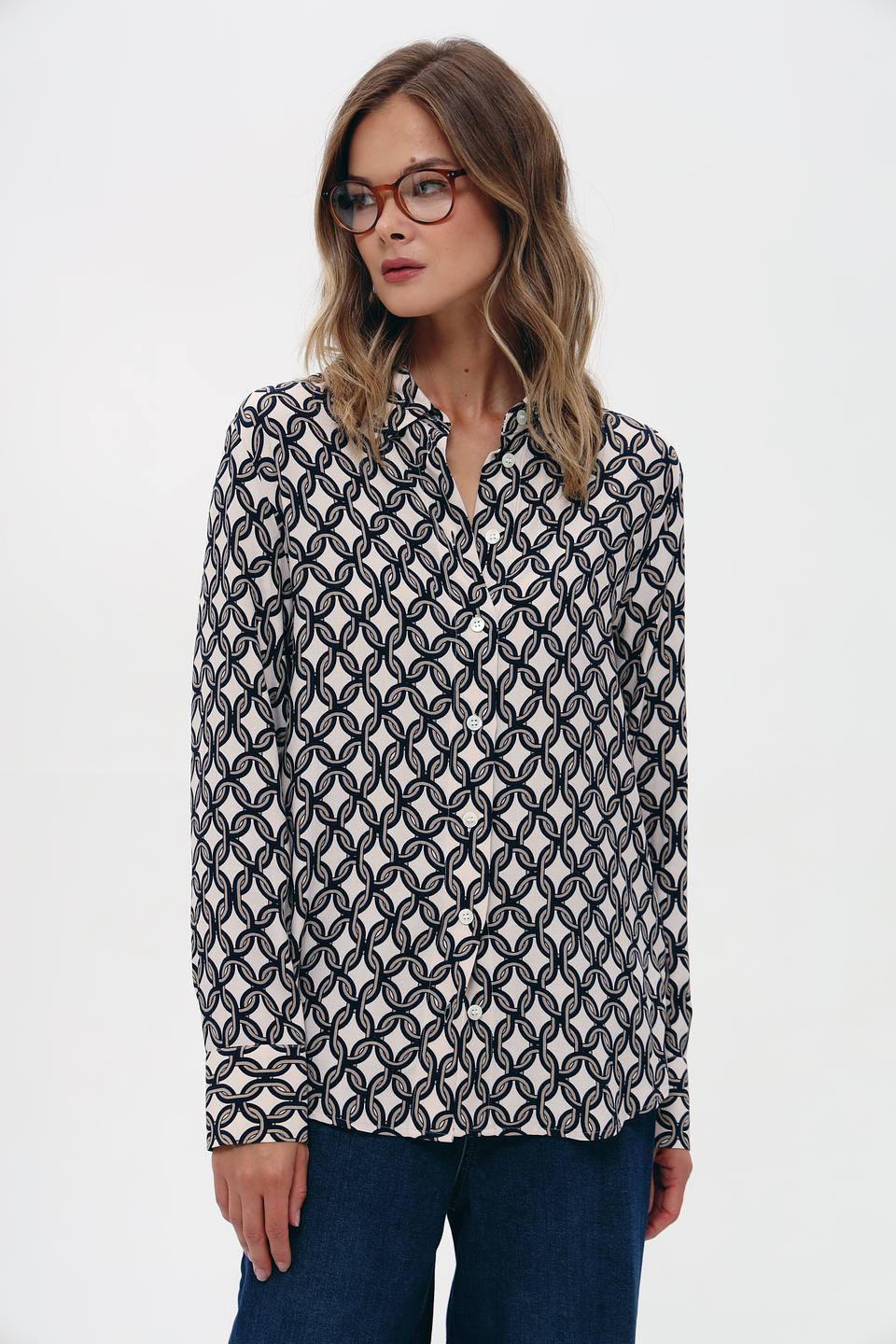 Блуза Seidensticker с принтом "Цепи"