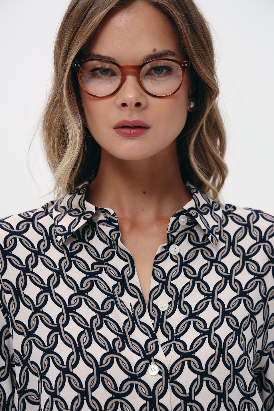 Блуза Seidensticker с принтом "Цепи"