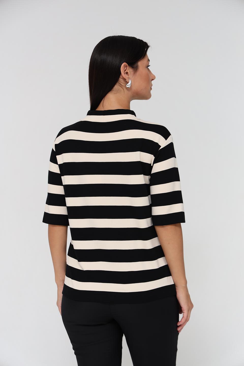 Пуловер Gerry Weber полоска чёрно-белая