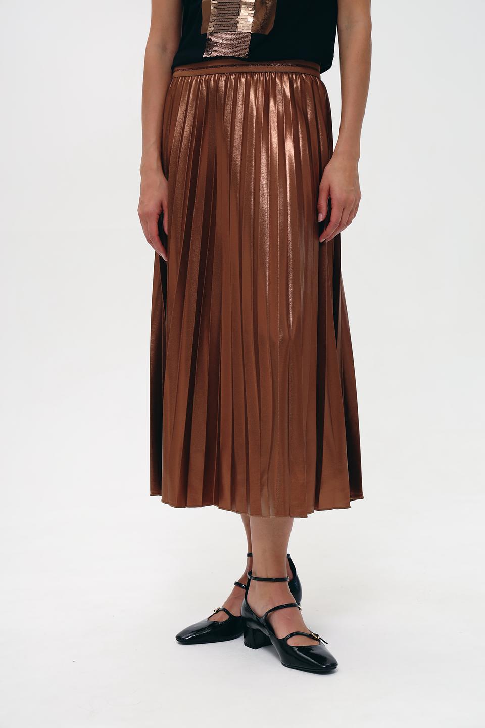 Юбка Lecomte плиссированная терракотовая