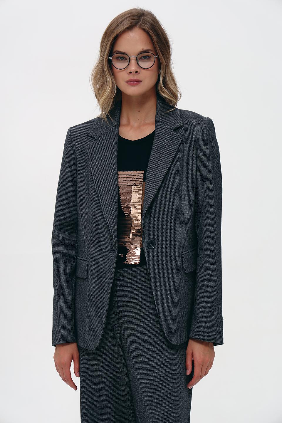 Жакет Bugatti серый в клетку