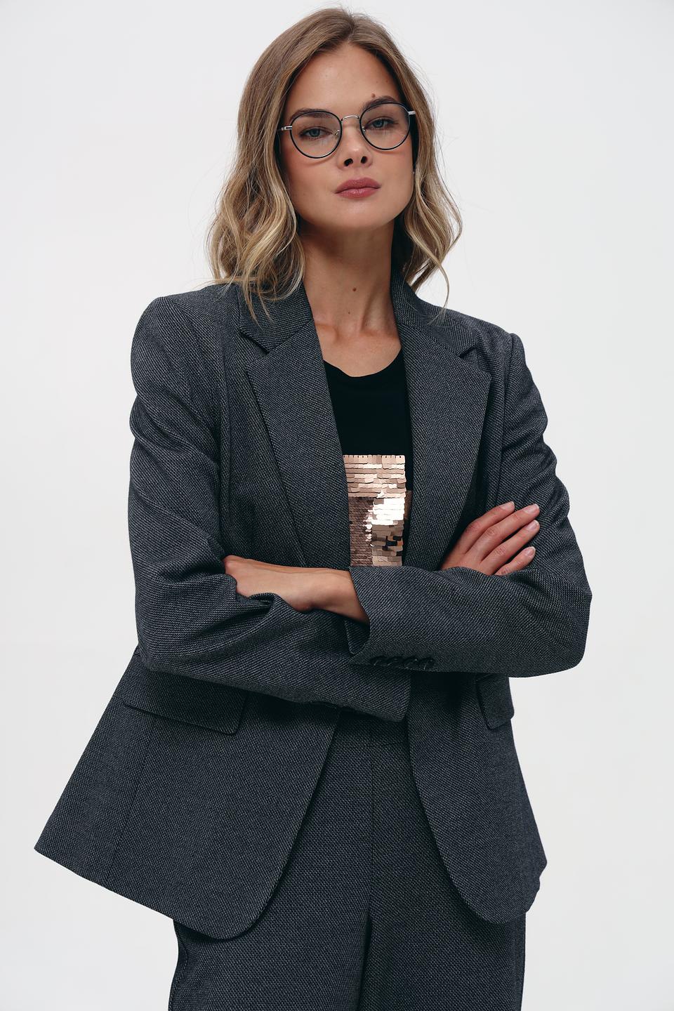 Жакет Bugatti серый в клетку