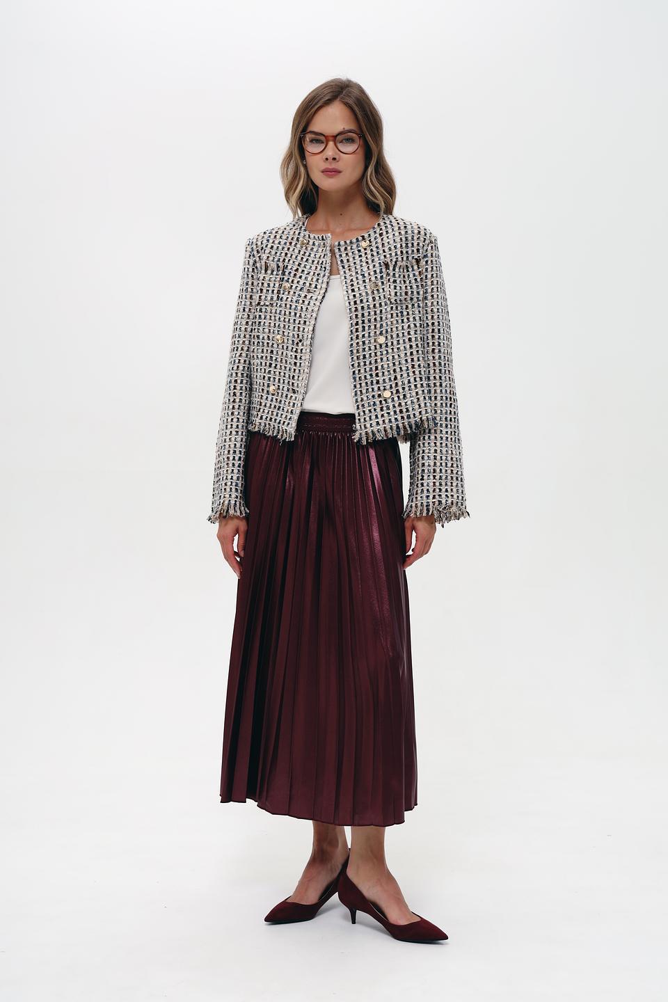 Юбка Lecomte плиссированная бордовая