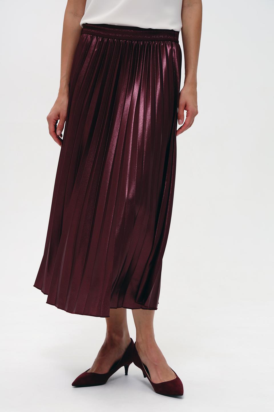 Юбка Lecomte плиссированная бордовая
