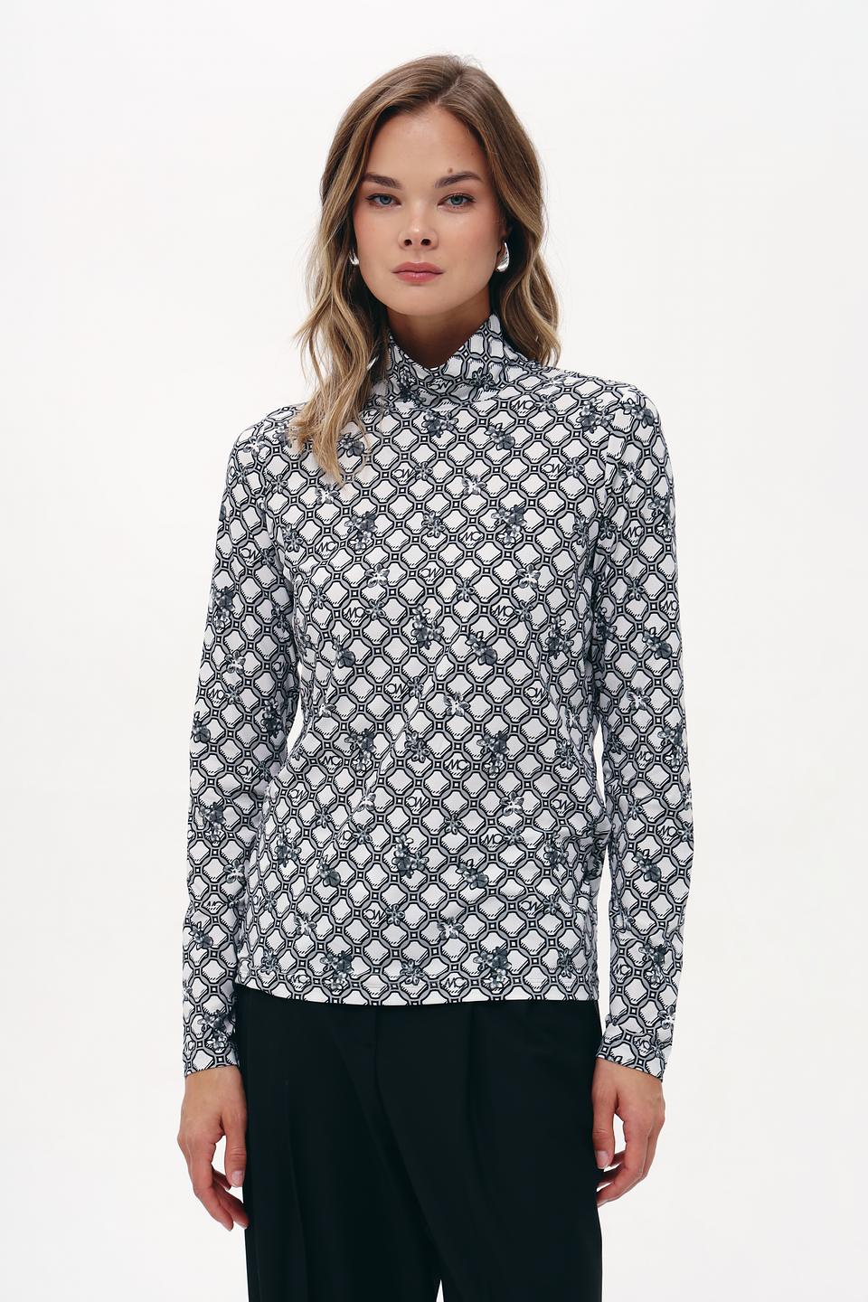 Лонгслив Marc Cain с геометрическим принтом
