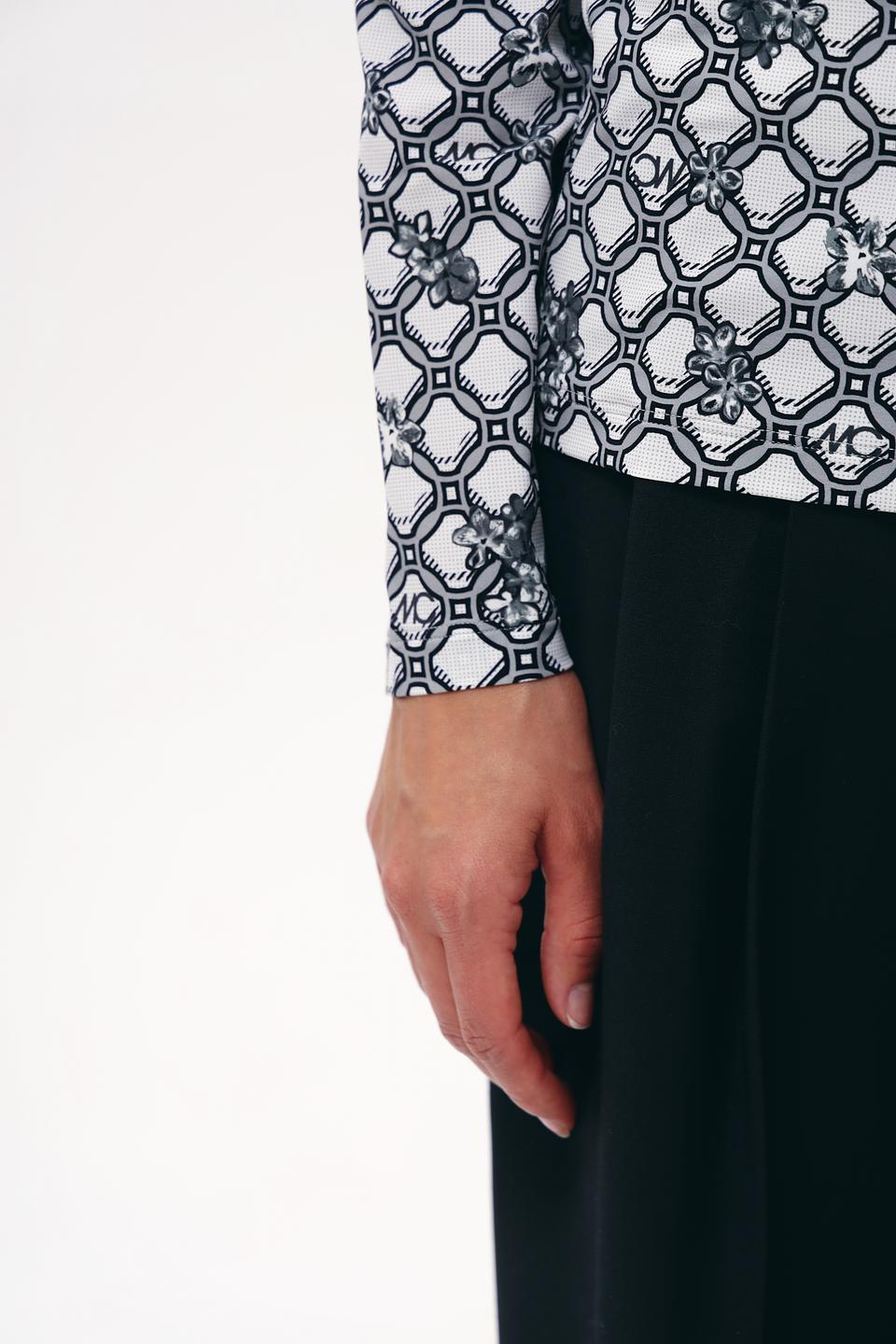 Лонгслив Marc Cain с геометрическим принтом