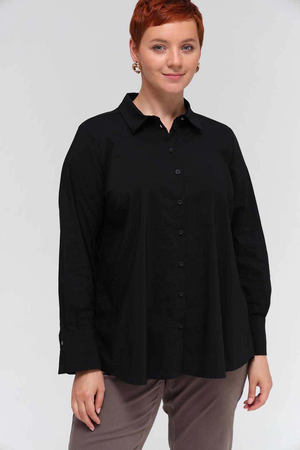 Блуза Frapp чёрная с длинным рукавом