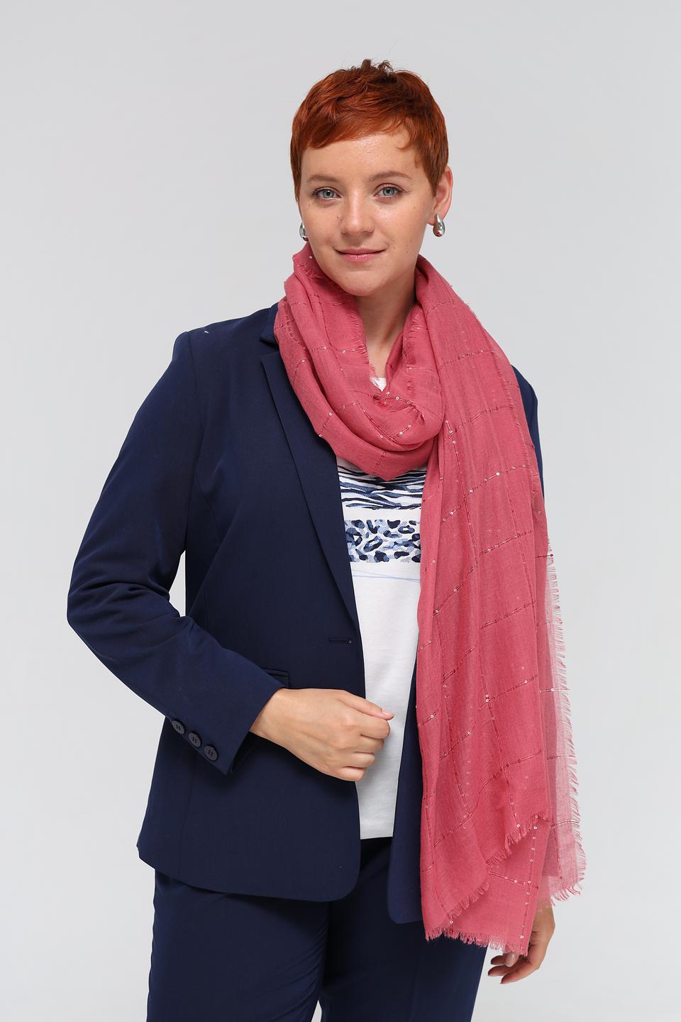 Шарф Bianca с пайетками розовый