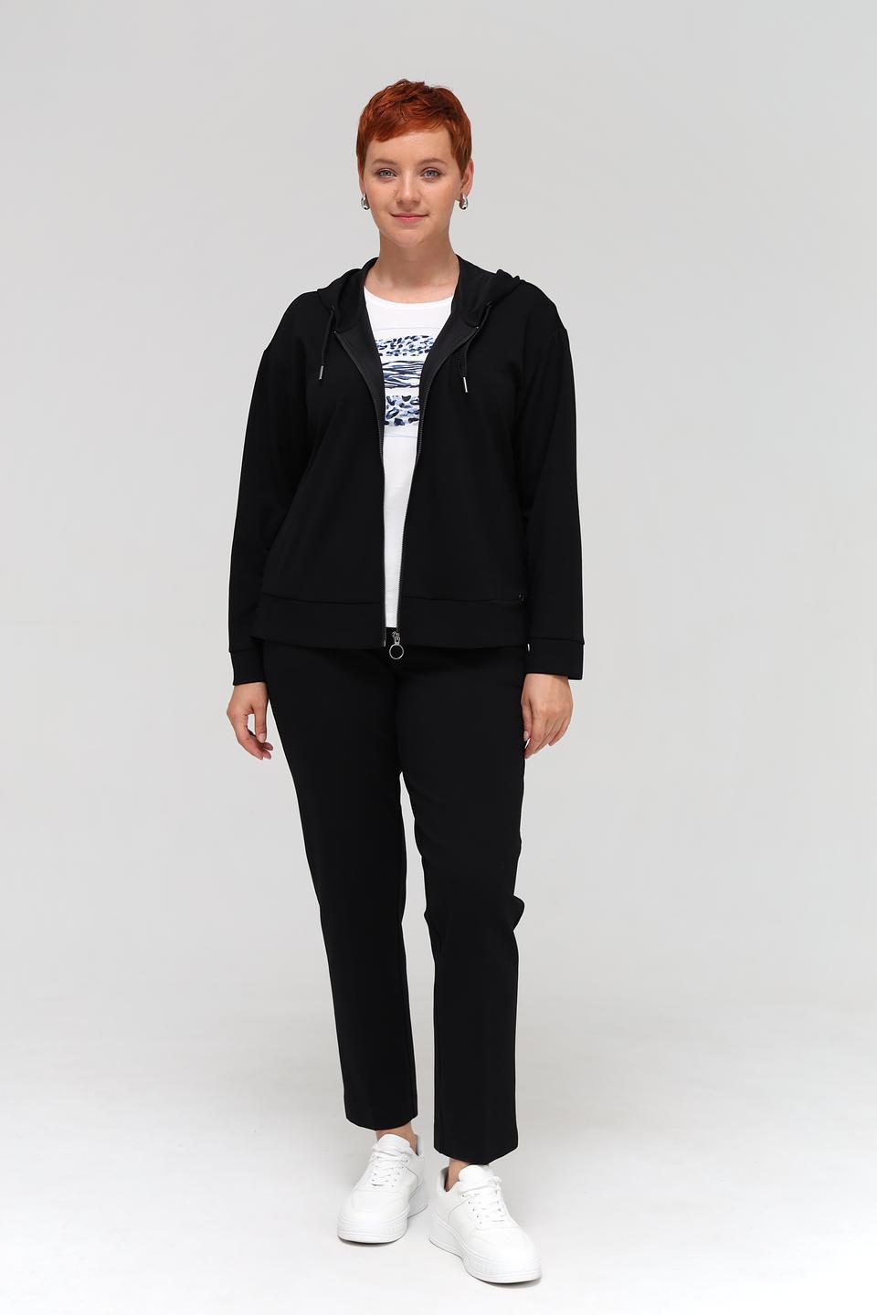 Жакет Lebek на молнии чёрный