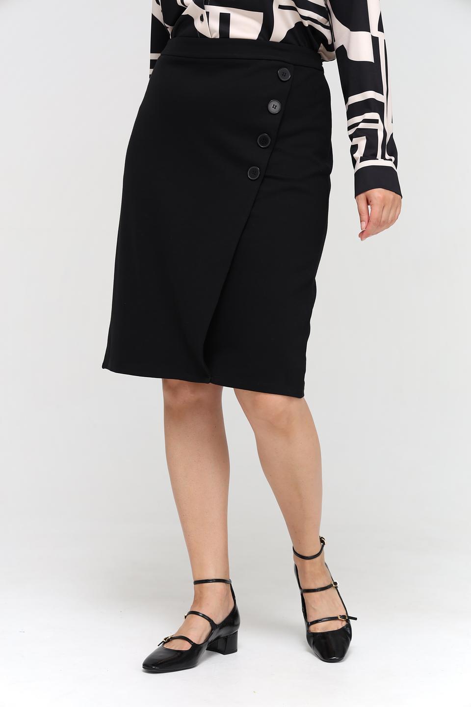 Юбка Barbara Lebek чёрная с пуговицами