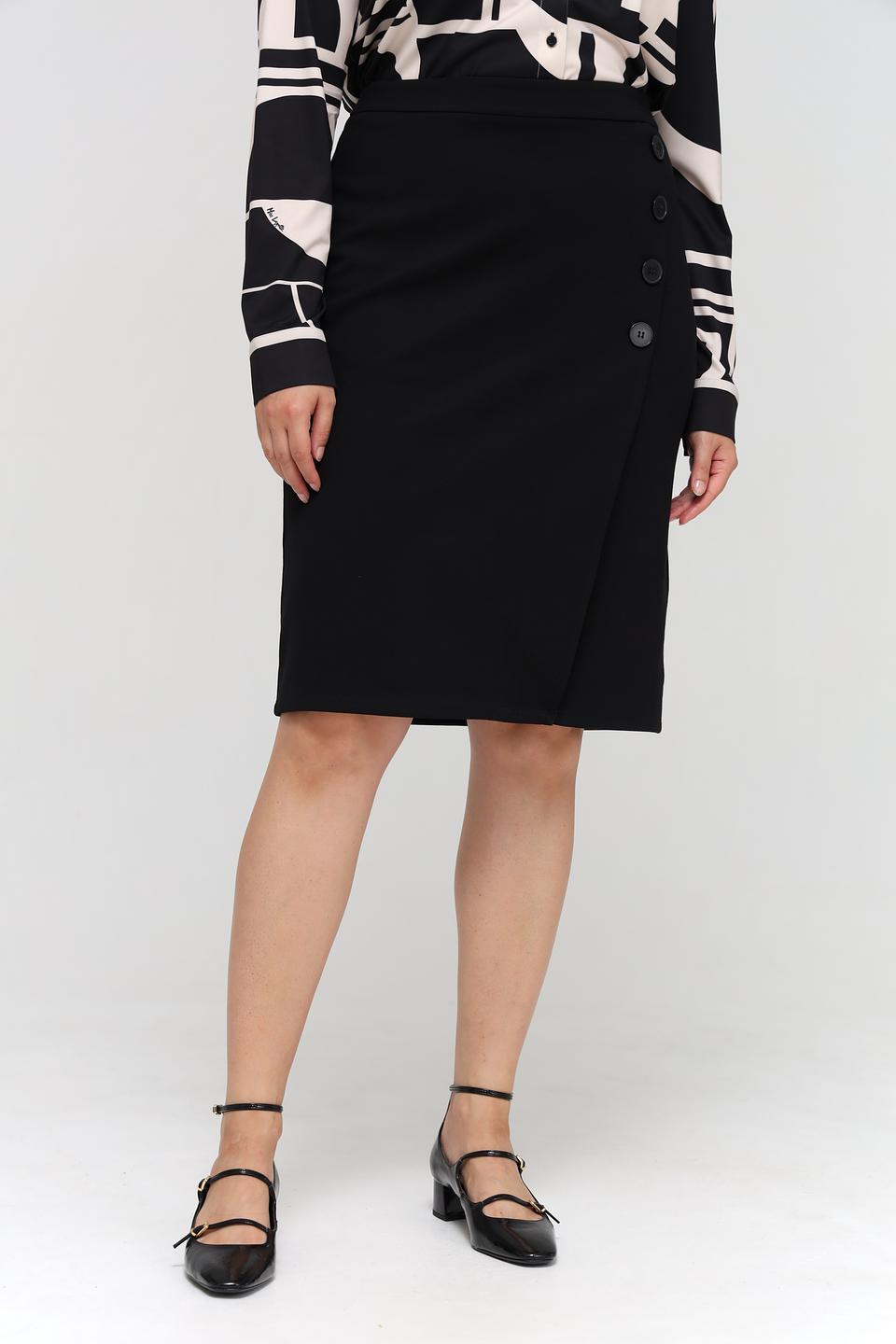 Юбка Barbara Lebek чёрная с пуговицами