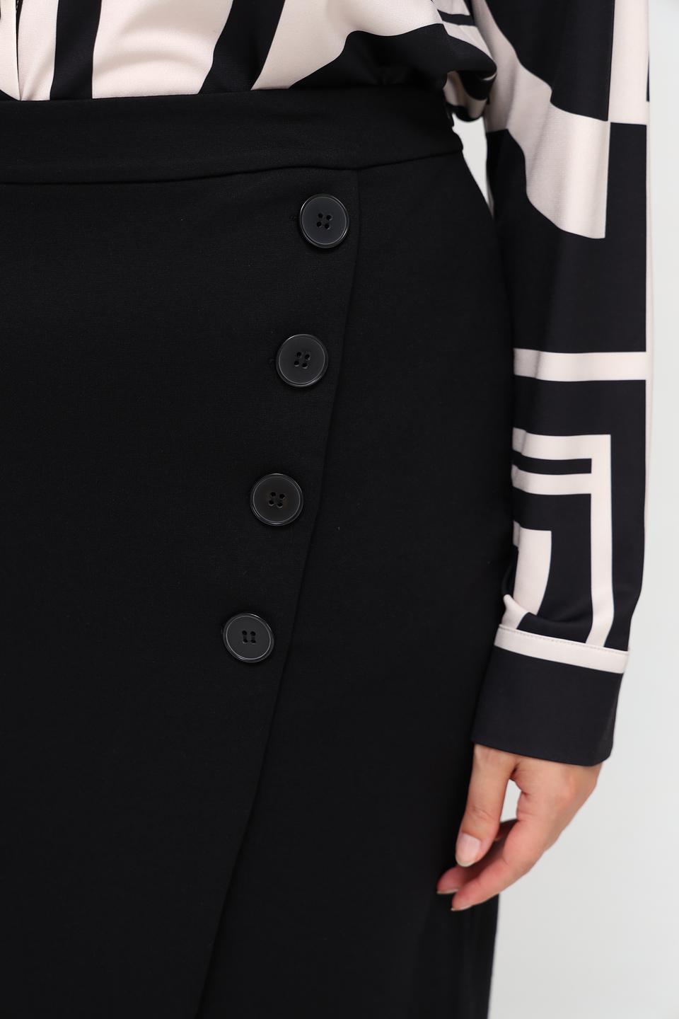 Юбка Barbara Lebek чёрная с пуговицами