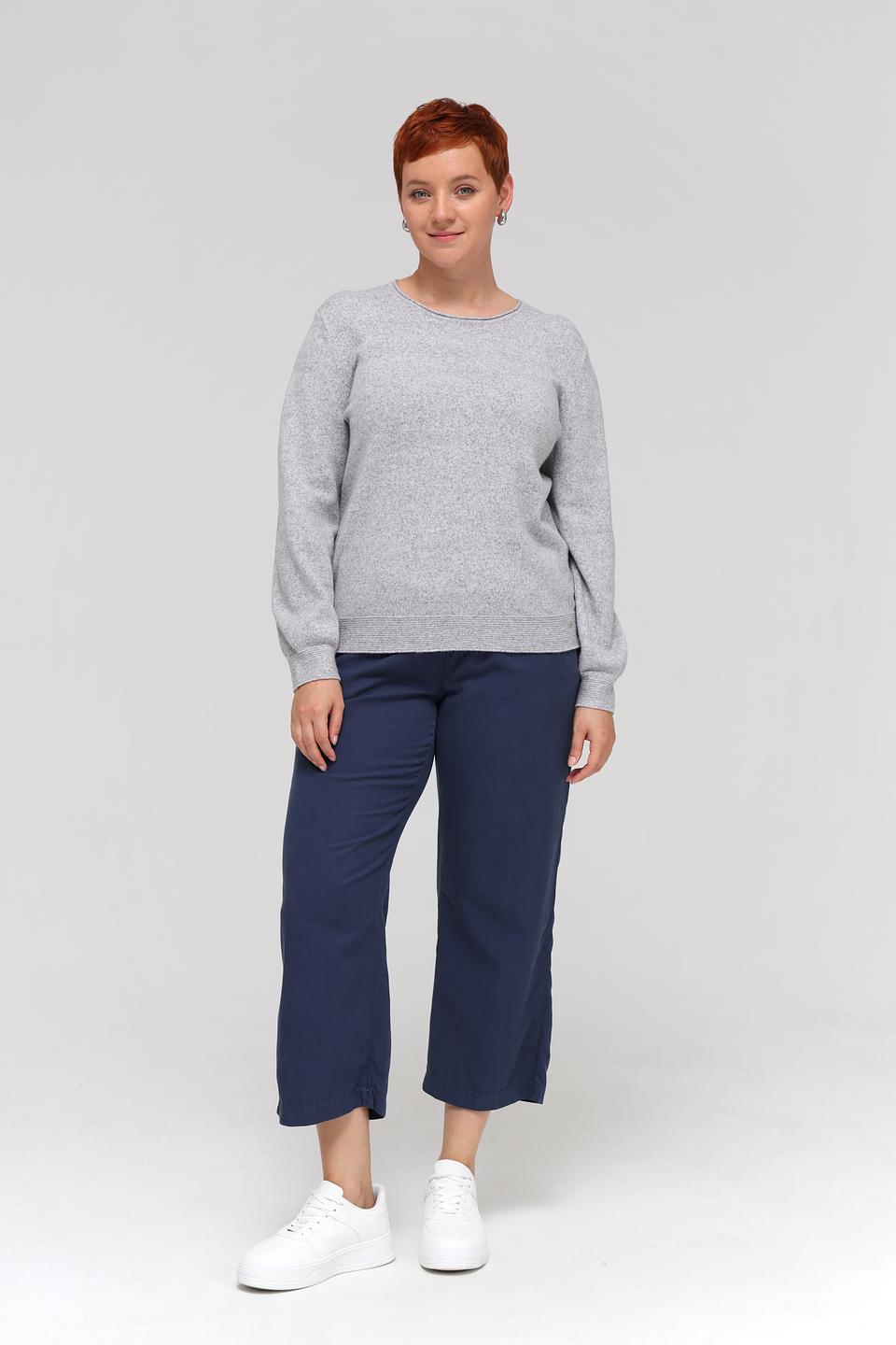 Пуловер Olsen серый меланж