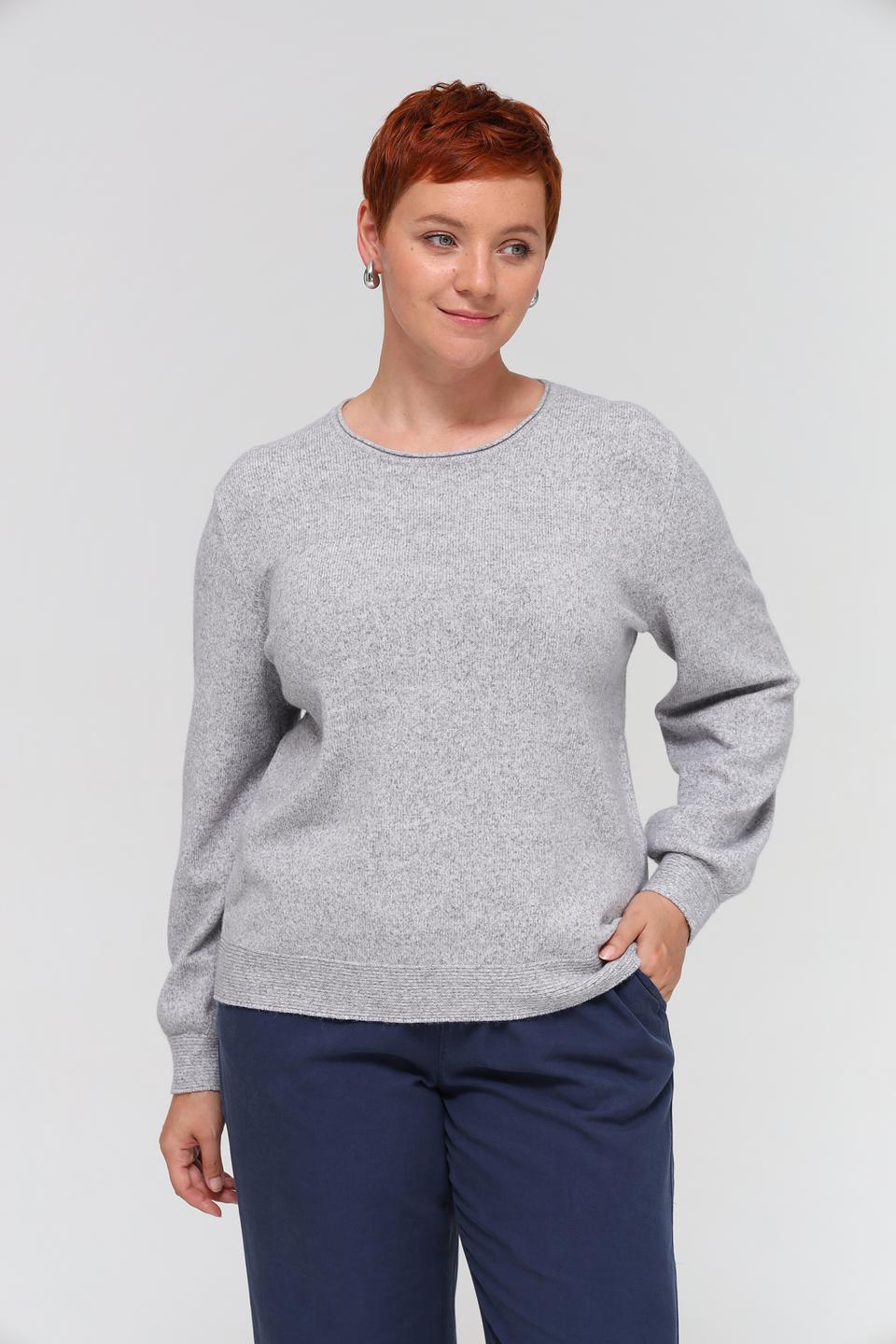 Пуловер Olsen серый меланж