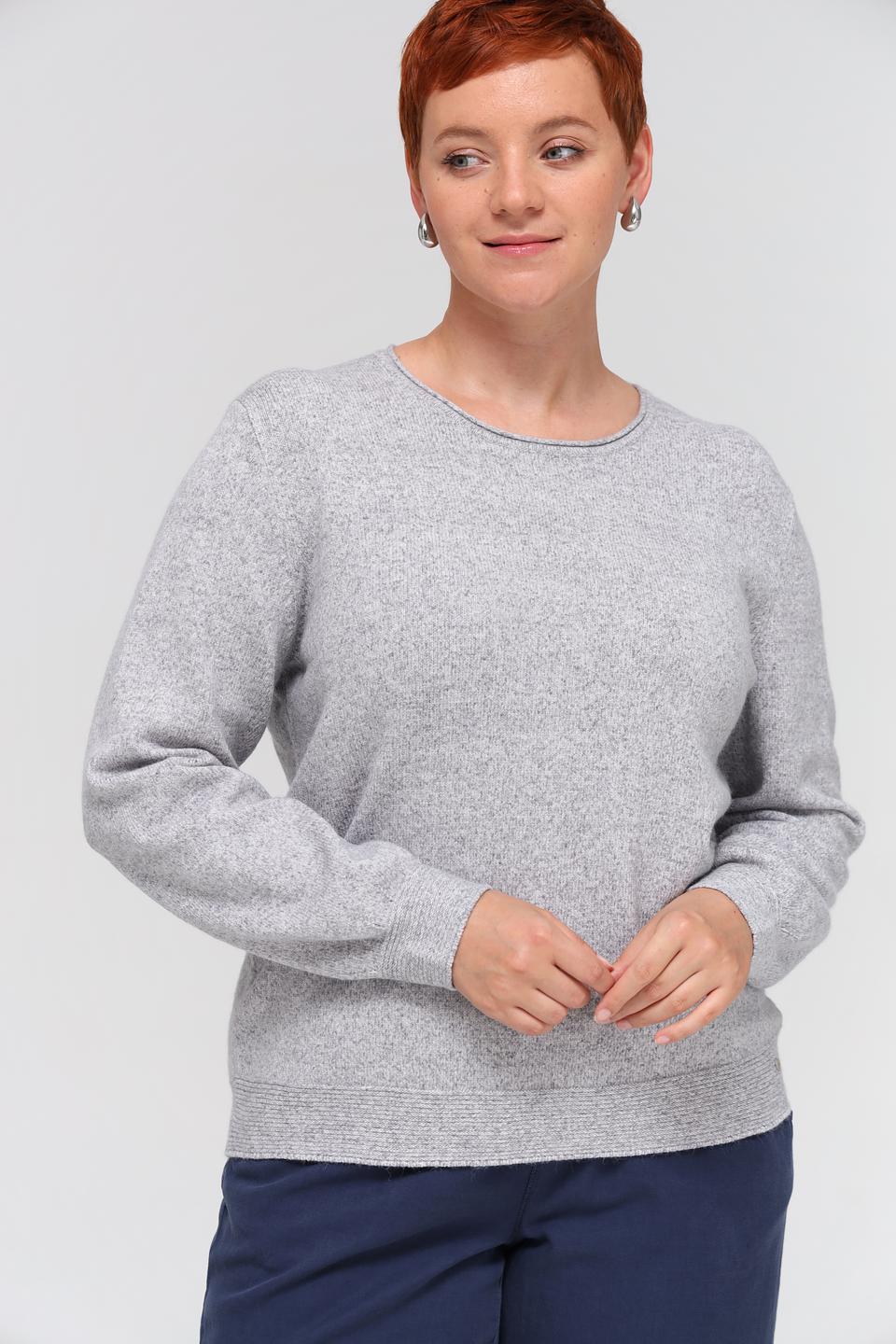 Пуловер Olsen серый меланж