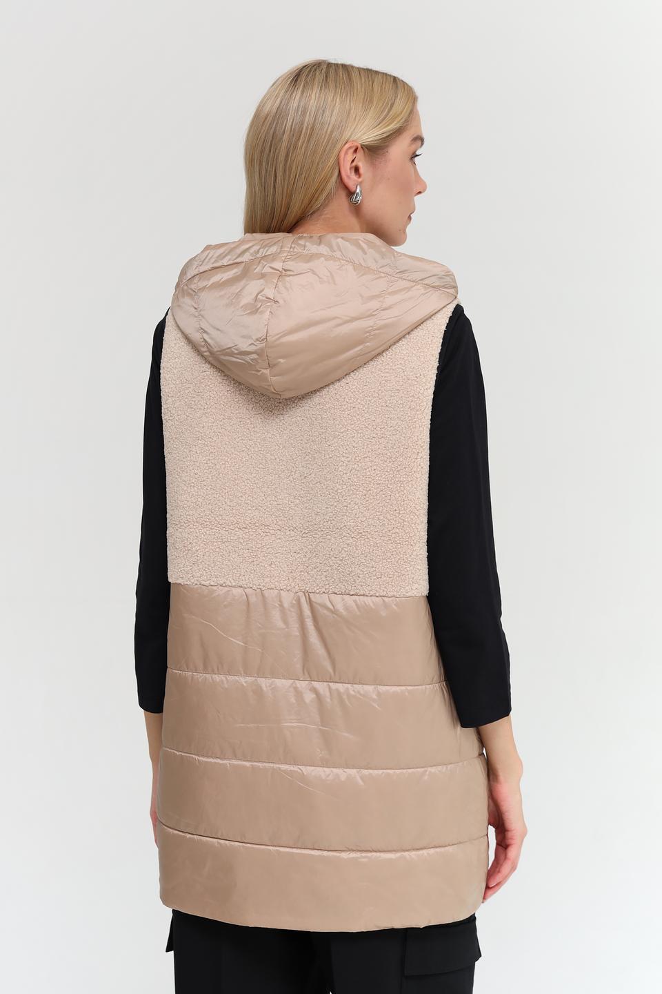 Жилет Lebek комбинированный бежевый
