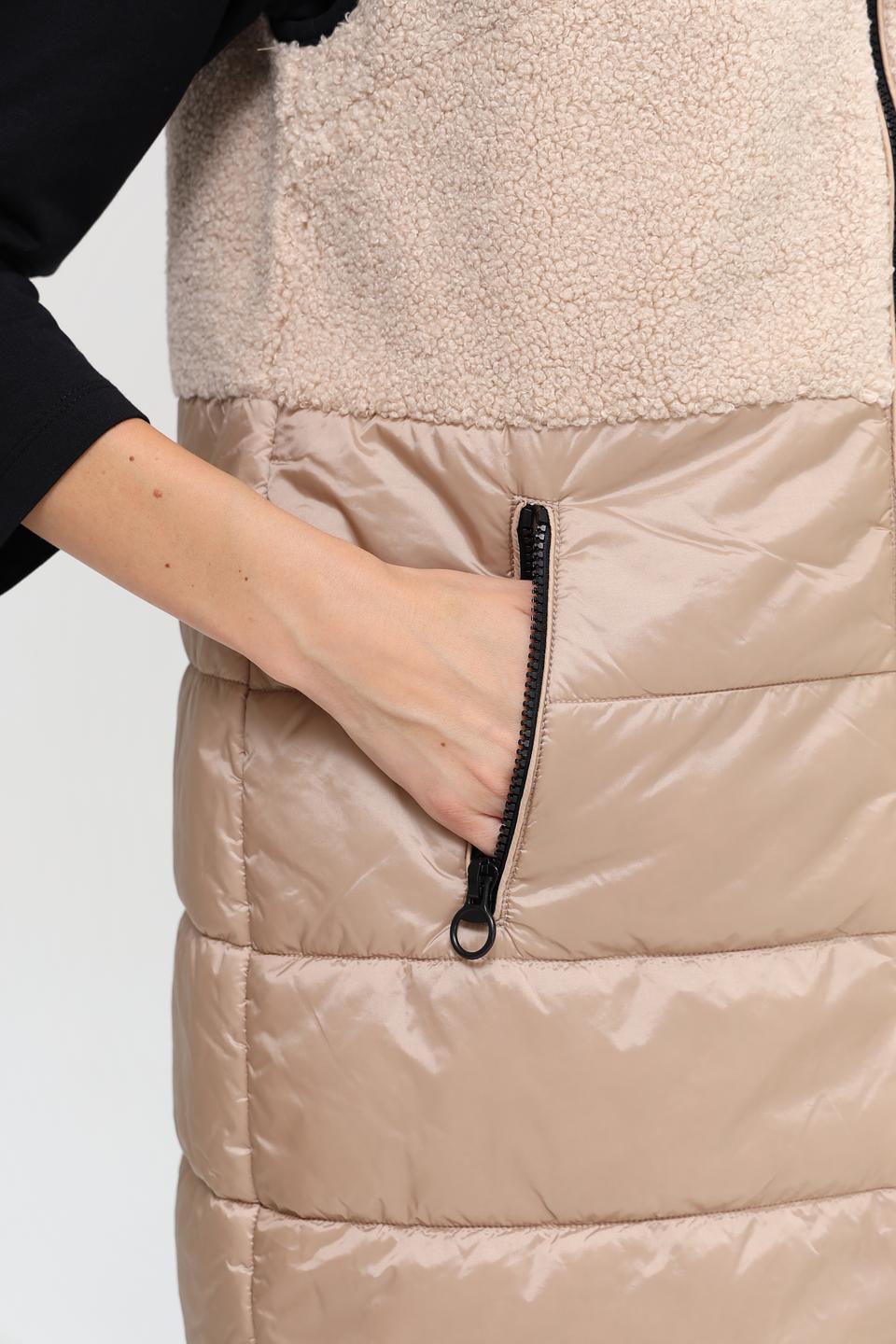 Жилет Lebek комбинированный бежевый