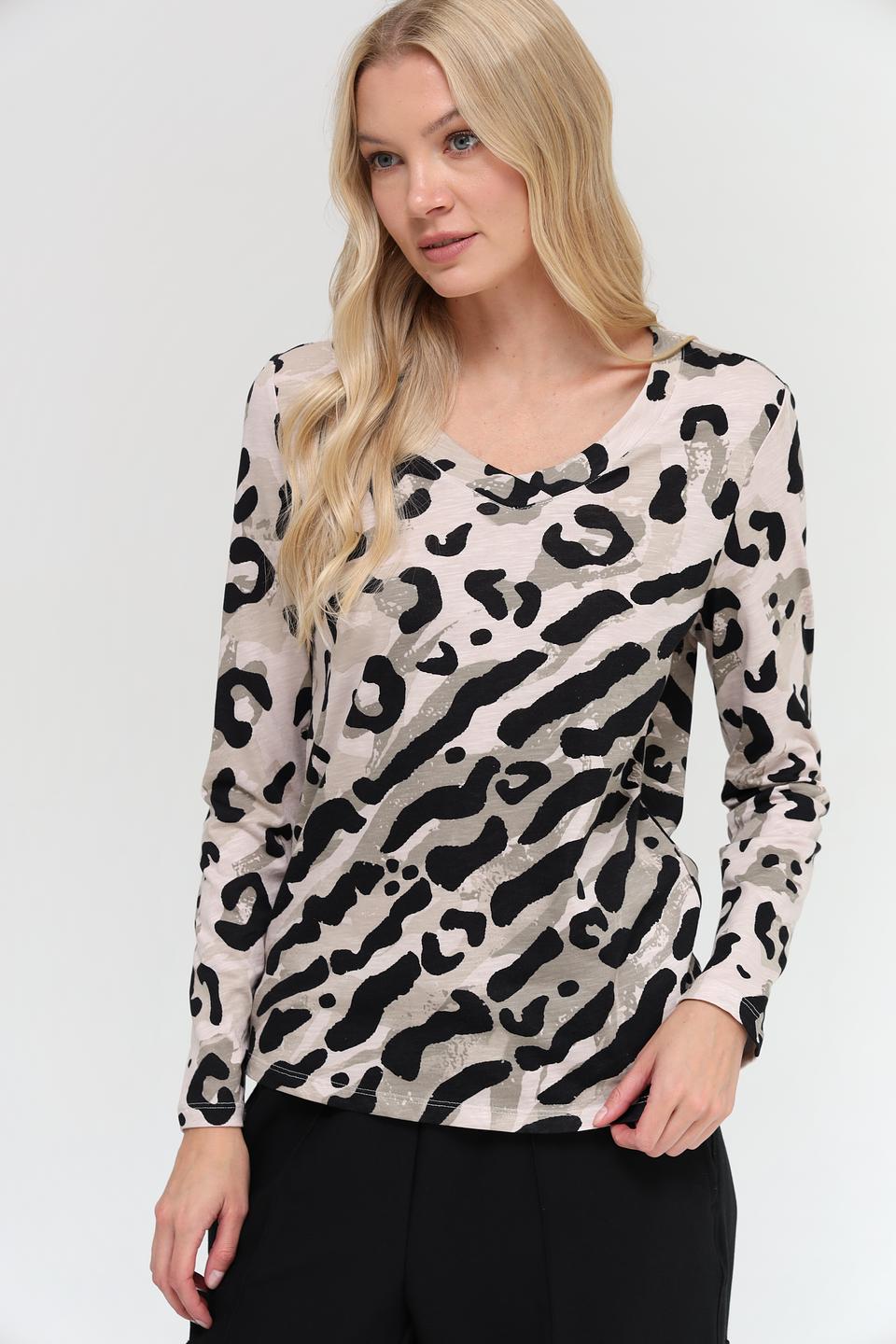 Лонгслив Lebek с принтом