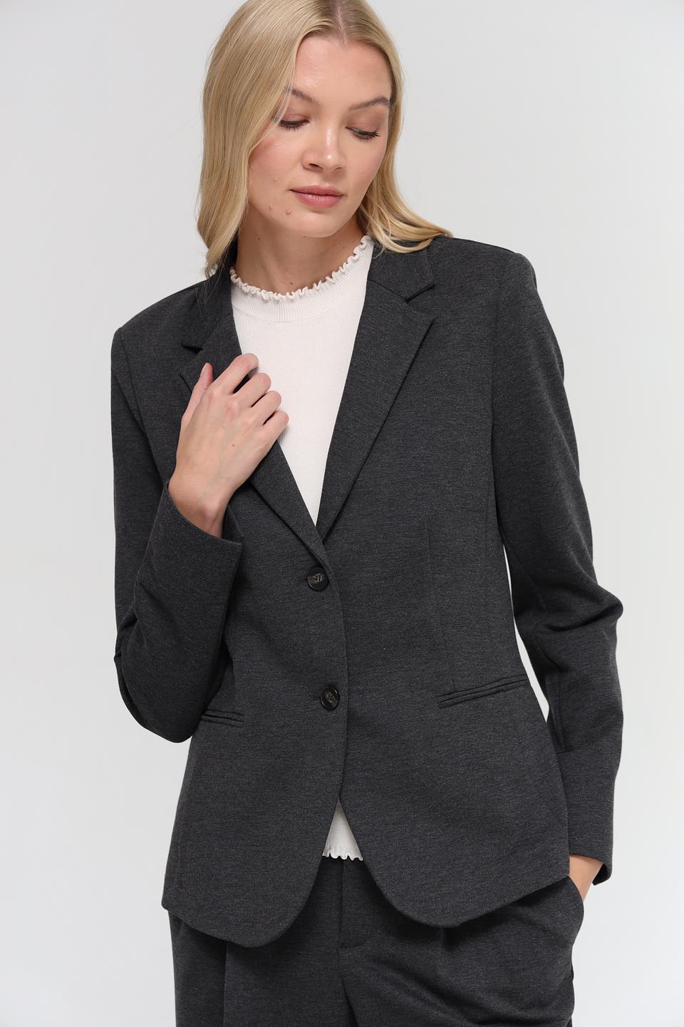 Жакет Oui приталенный серый