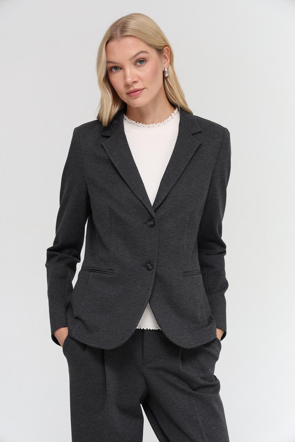 Жакет Oui приталенный серый