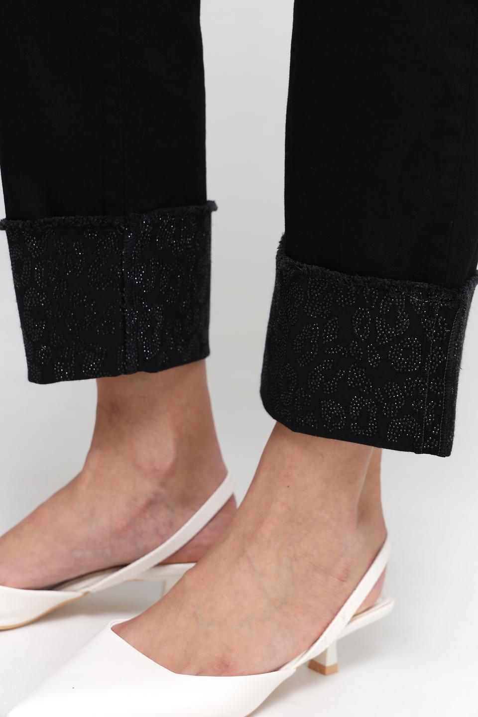 Джинсы Marc Cain с кружевом чёрные