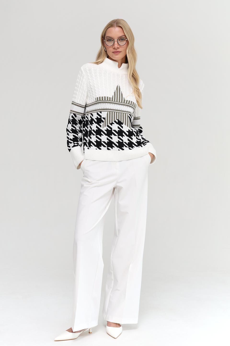 Пуловер Monari в клетку